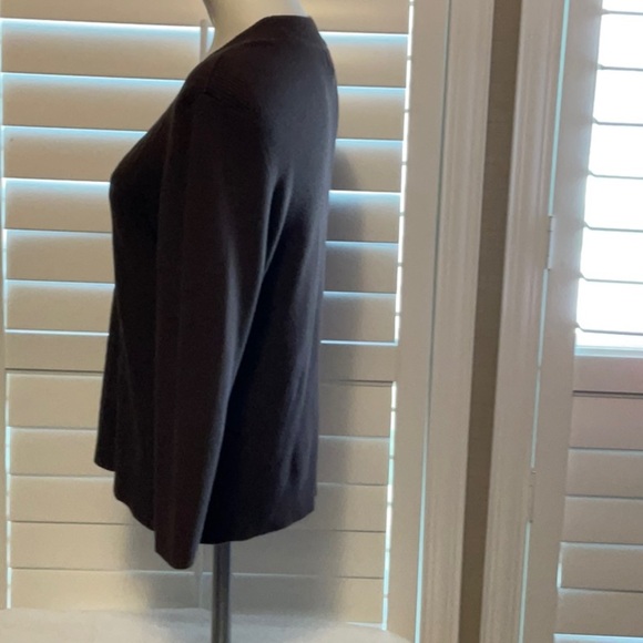Worthington Women's V-Neck Sweater - Dark Brown - Picture 5 of 6